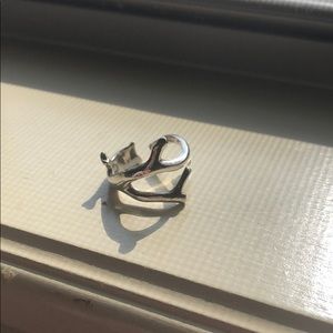 Sterling Silver Coral Ring